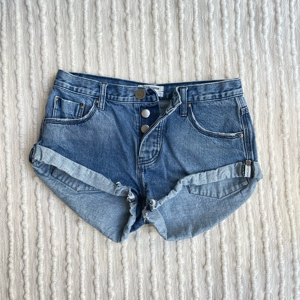 One Teaspoon Dark Blue Bandit Shorts